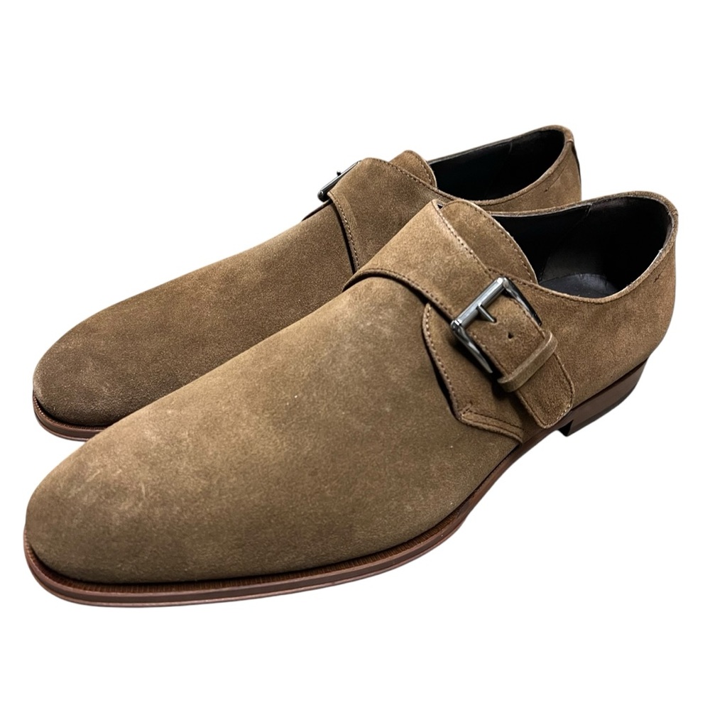 New Mens To Boot New York Bower Mid Brown Suede Monkstrap Loafers Oxfords - Picture 2 of 9